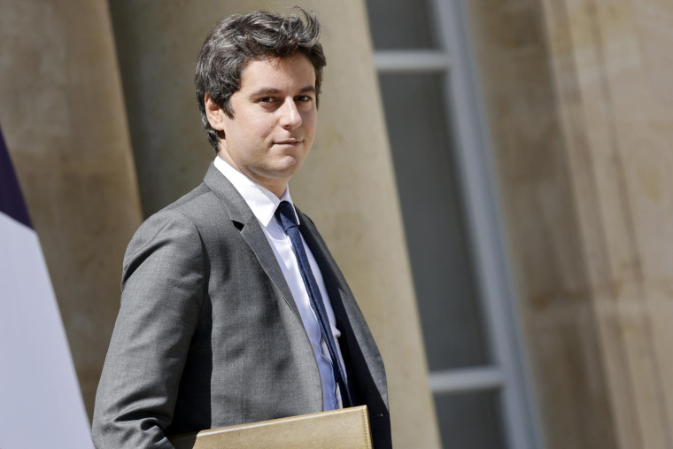 Gabriel Attal, le 24 mai 2023, à Paris ( AFP / Ludovic MARIN )