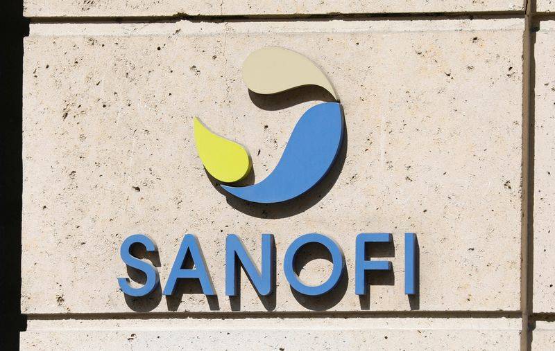 Le logo de Sanofi à Paris