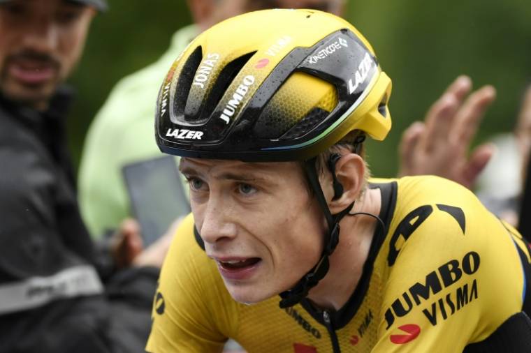 Le Danois Jonas Vingegaard (Jumbo-Visma) lors de la 16e étape du Tour d'Espagne entre Liencres and Bejes, le 12 septembre 2023. ( AFP / MIGUEL RIOPA )