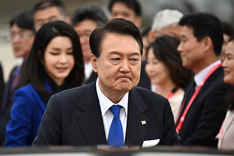 Le président sud-coréen Yoon Suk Yeol à Hiroshima, le 19 mai 2023.  ( AFP / PHILIP FONG )