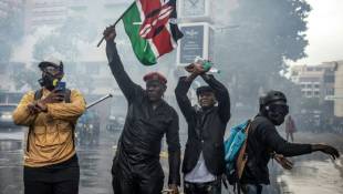 Manifestation contre le projet de budget du gouvernement, le 20 juin 2024 à Nairobi, au Kenya ( AFP / LUIS TATO )