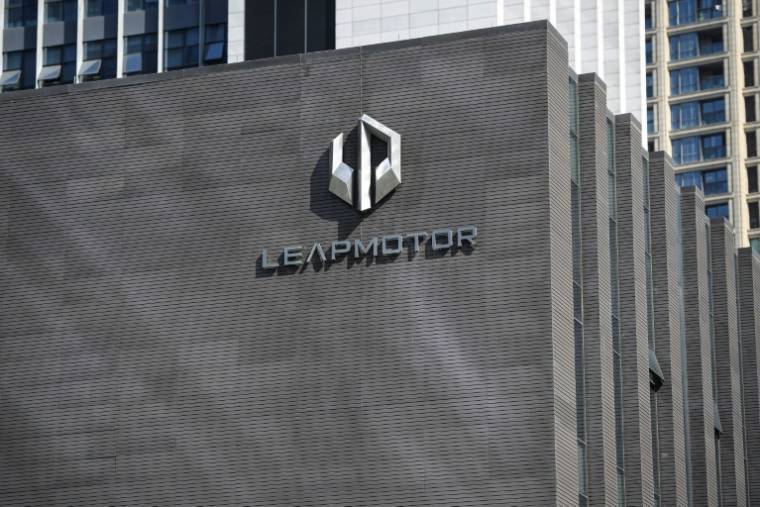 Le siège du constructeur chinois de voitures électriques Leapmotor à Hangzhou, dans la province chinoise du Zhejiang, le 14 mai 2024 ( AFP / - )