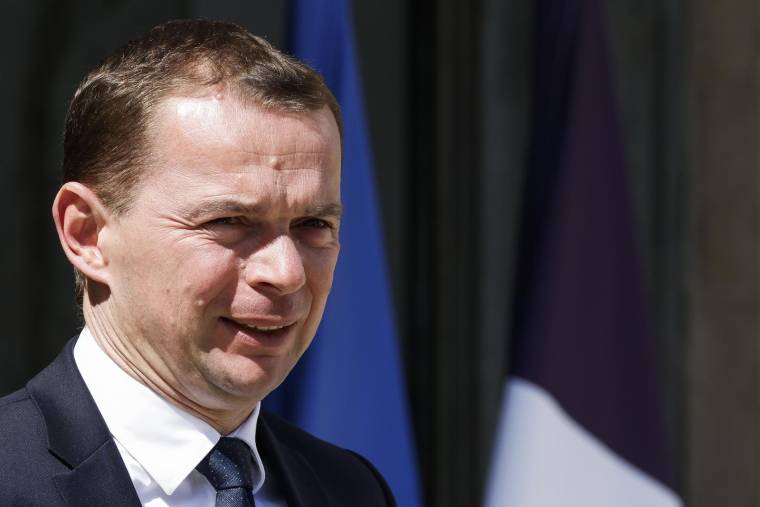 Le ministre du Travail Olivier Dussopt, le 14 juin 2023, à Paris ( AFP / Ludovic MARIN )