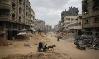 Une rue en ruines de Khan Younès, dans le sud de la bande de Gaza, le 2 mai 2024 ( AFP / - )
