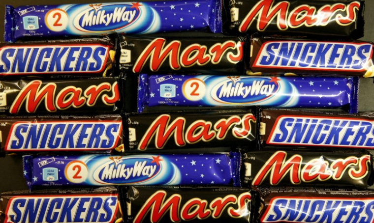 Photo illustrative des barres Mars et Snickers