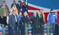 Poutine s'exprime lors du concert marquant l'anniversaire de l'annexion de la Crimée
