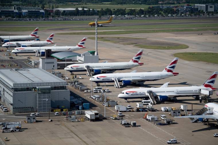 Ferrovial est le principal actionnaire de l'aéroport de Londres Heathrow (illustration) ( AFP / BRENDAN SMIALOWSKI )