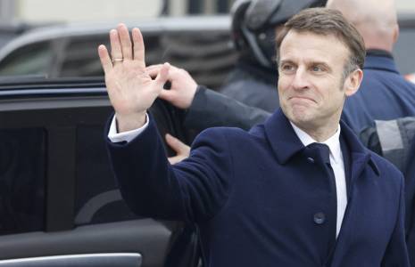 Emmanuel Macron, le 29 février 2024, à Paris ( POOL / LUDOVIC MARIN )