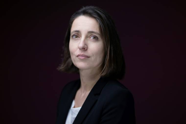 La secrétaire générale de la CGT Sophie Binet, photographiée à Paris le 14 mars 2024 ( AFP / JOEL SAGET )
