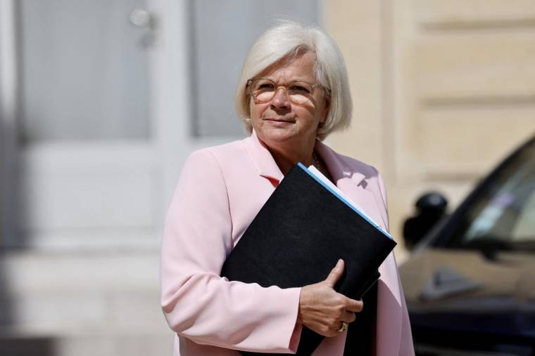 Catherine Vautrin à Paris, le 21 mai 2024. ( AFP / LUDOVIC MARIN )