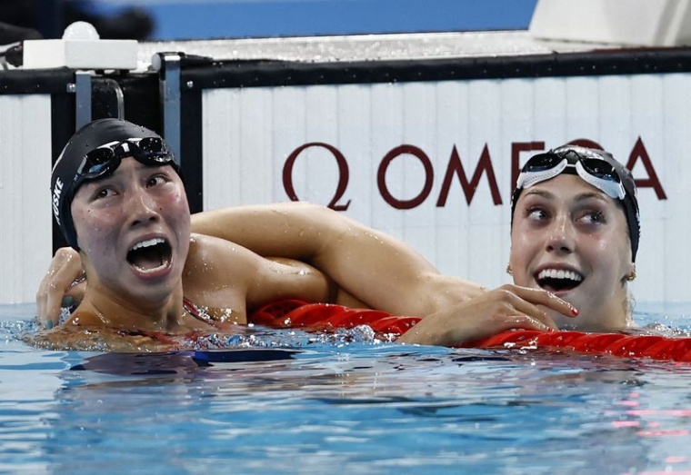 JO - Natation (F) - Torri Huske médaillée d'or sur le 100m papillon