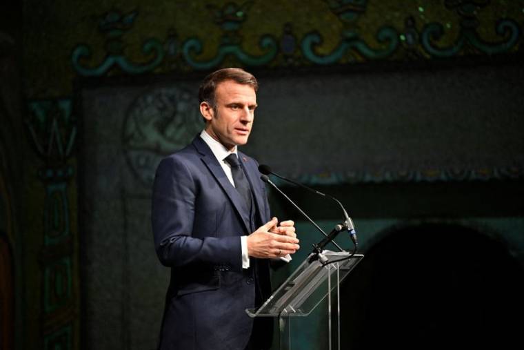 Le président français Macron en Suède