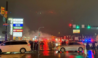 Le quartier du nord-est de Philadelphie où s'est écrasé un avion sanitaire avec six personnes à bord, le 31 janvier 2025 ( Philadelphia Office of Emergency Management / - )