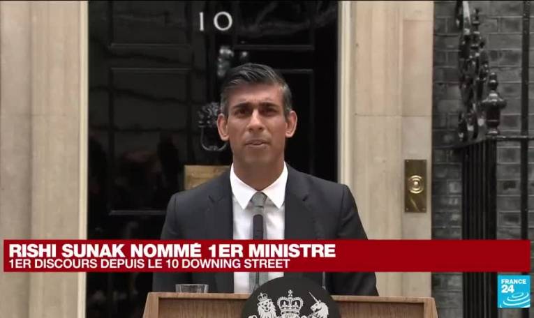 Royaume-Uni : nommé Premier ministre, Rishi Sunak veut réparer les "erreurs" commises sous Liz Truss