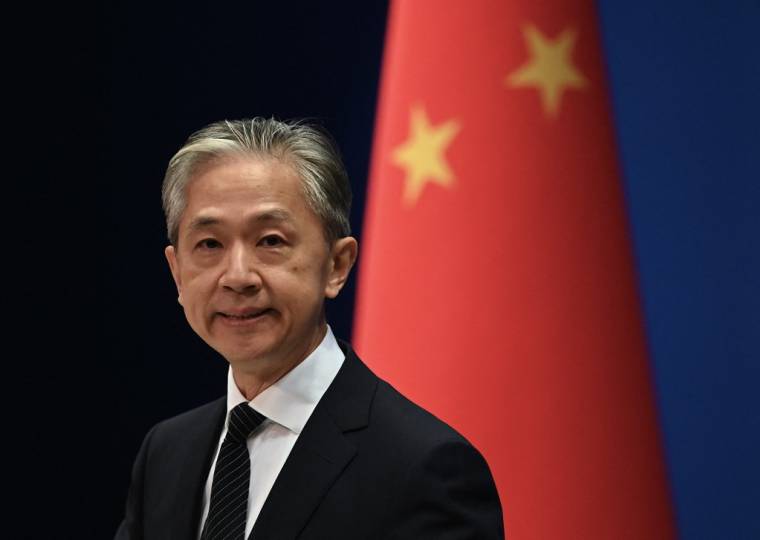 Wang Wenbin à Pékin, en Chine, le 8 août 2022. ( AFP / NOEL CELIS )