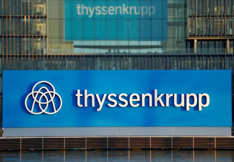 Photo d'archives du logo de Thyssenkrupp