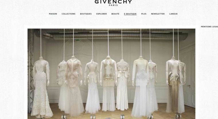 Futur site internet givenchy avec la fonction e-commerce. (© Givenchy)
