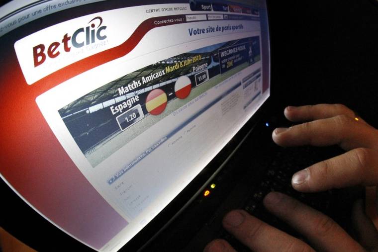 Photo de la page d'accueil du site de paris en ligne BetClic le 7 juin 2010.  ( AFP / JOEL SAGET )