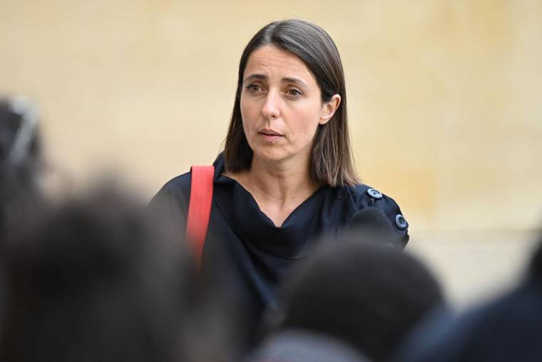 Sophie Binet, le 17 mai 2023, à Paris ( AFP / EMMANUEL DUNAND )