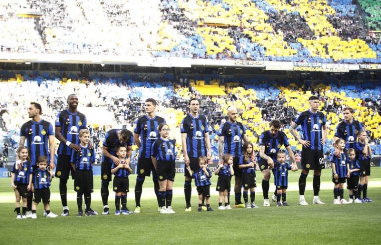 L'Inter Milan en ligne avant un match