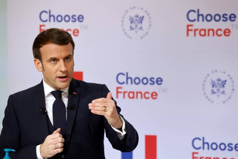 Emmanuel Macron à Paris, le 25 janvier 2021. ( POOL / LUDOVIC MARIN )