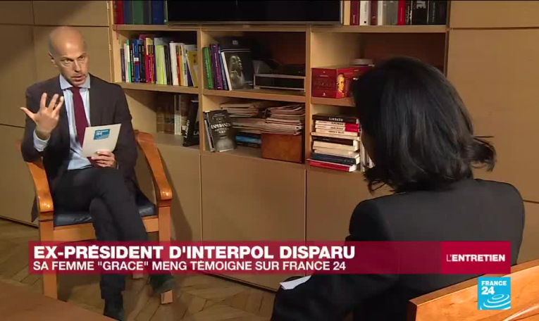 L'épouse de l'ex-chef d'Interpol : "Je crains que la Chine nous kidnappe, moi et mes garçons"