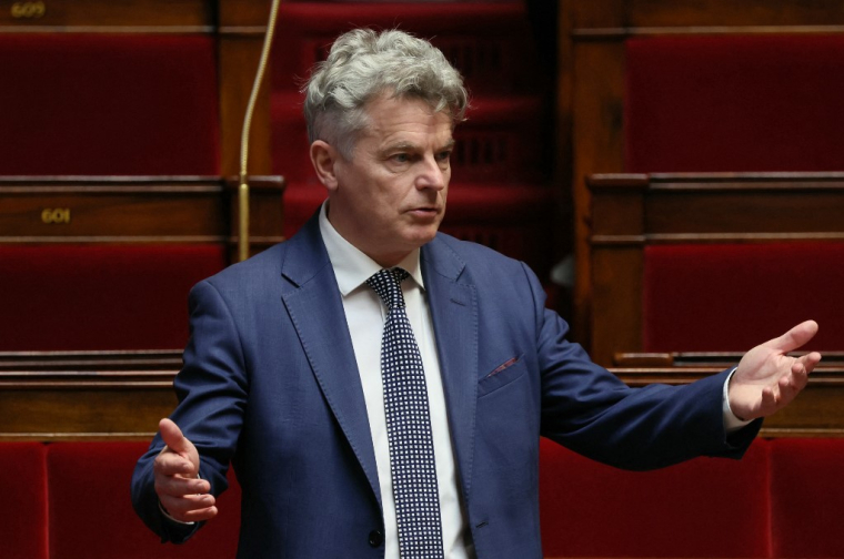 Fabien Roussel, le 19 mars 2024, à l'Assemblée nationale ( AFP / ALAIN JOCARD )