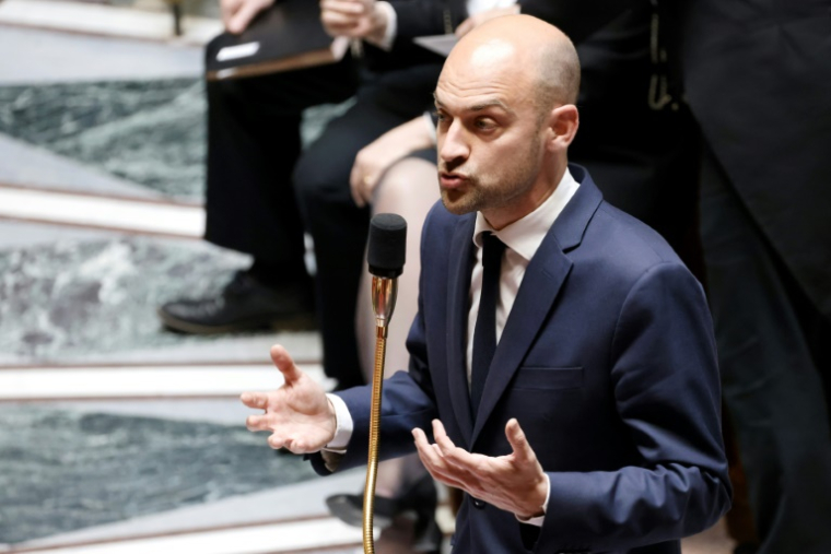 Jean-Noël Barrot le 7 mai 2024, à l'Assemblée nationale, à Paris ( AFP / Ludovic MARIN )