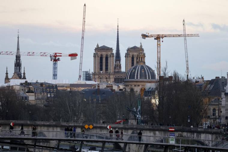 Notre-Dame de Paris le 18 mars 2024. ( AFP / LUDOVIC MARIN )
