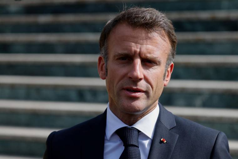 Emmanuel Macron, à Grenade (Espagne), le 6 octobre 2023 ( AFP / Ludovic MARIN )