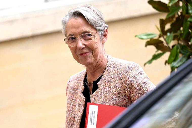 Elisabeth Borne, le 22 mai 2023, à Paris ( AFP / EMMANUEL DUNAND )