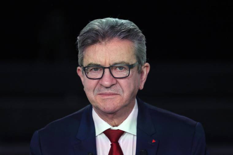 Le candidat insoumis à la présidentielle Jean-Luc Mélenchon, le 10 février 2022. ( afp / THOMAS COEX )