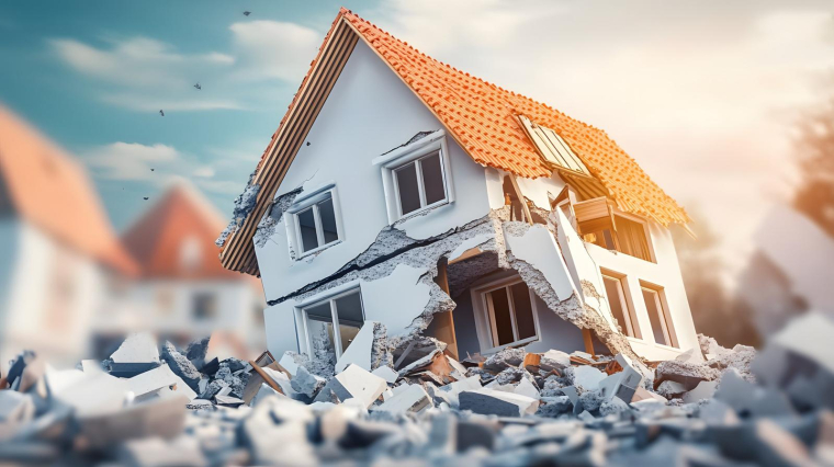 maison effondrée (Crédits: Adobe Stock)