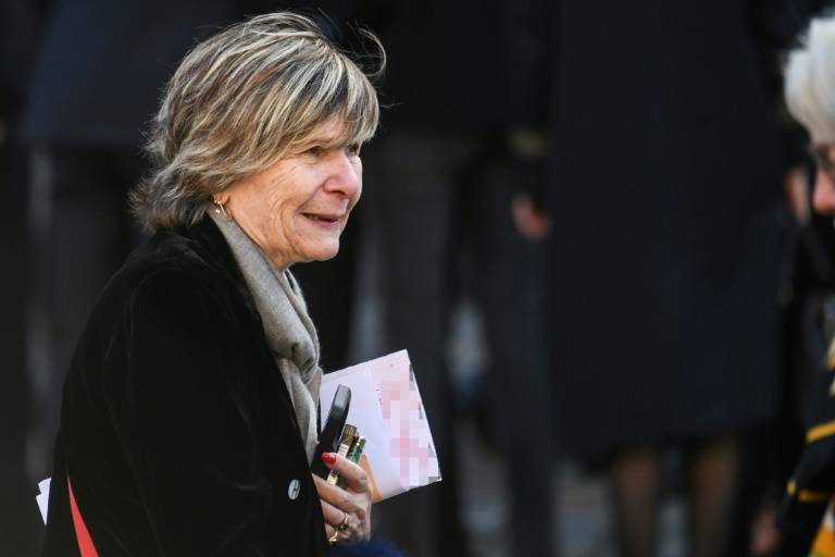 Mimi Marchand lors des obsèques de Bernard Tapie à Paris 6 octobre 2021 ( AFP / Alain JOCARD )