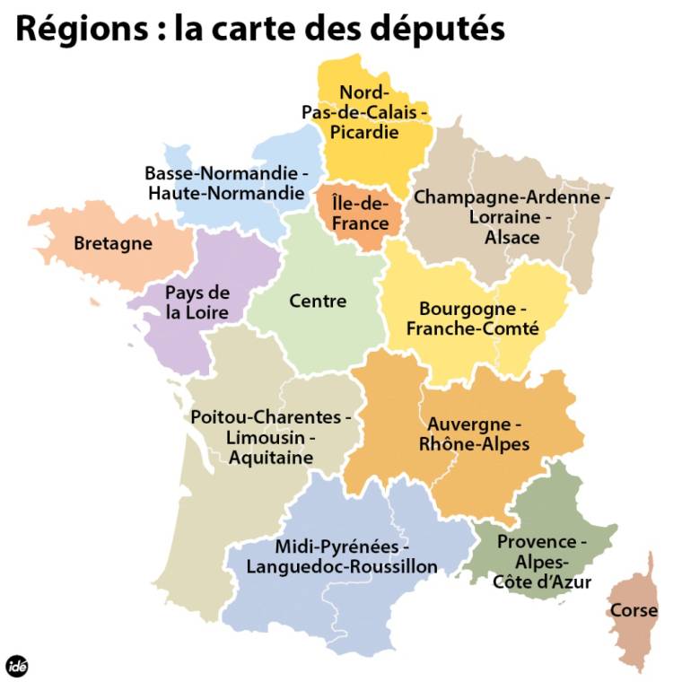 La nouvelle carte de France des 13 régions